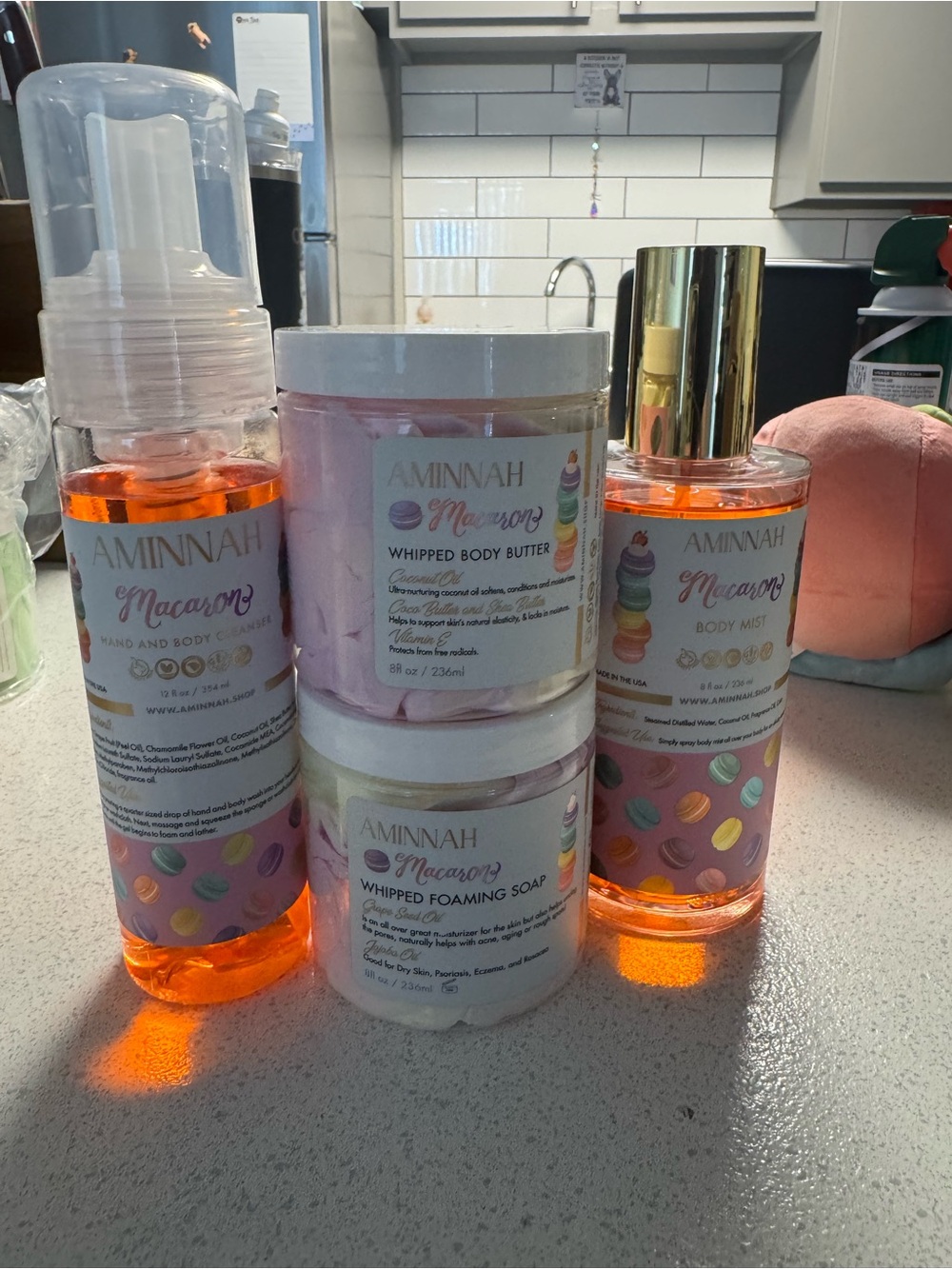 Aminnah Macarons Whipped Body Butter Bundle